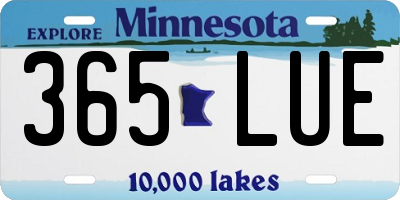 MN license plate 365LUE