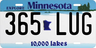 MN license plate 365LUG