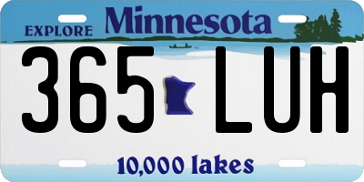 MN license plate 365LUH
