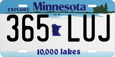 MN license plate 365LUJ