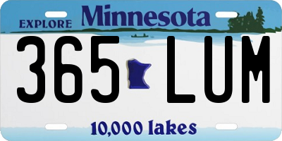 MN license plate 365LUM