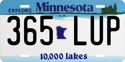 MN license plate 365LUP