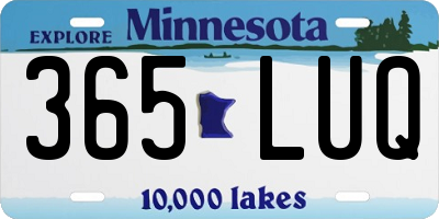 MN license plate 365LUQ