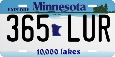 MN license plate 365LUR