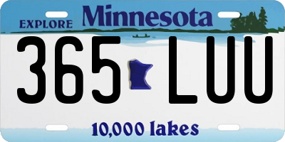 MN license plate 365LUU