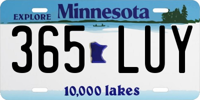 MN license plate 365LUY