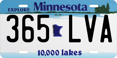 MN license plate 365LVA