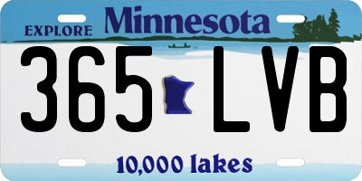 MN license plate 365LVB