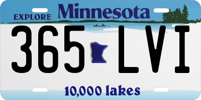 MN license plate 365LVI