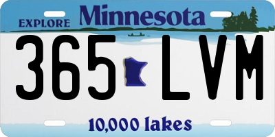 MN license plate 365LVM
