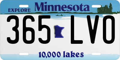 MN license plate 365LVO