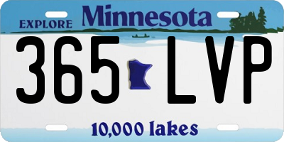 MN license plate 365LVP