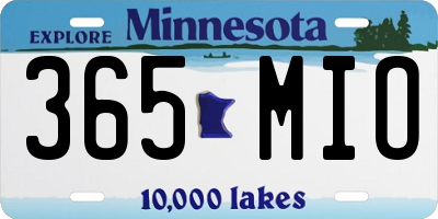 MN license plate 365MIO