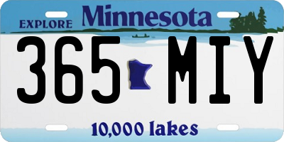 MN license plate 365MIY