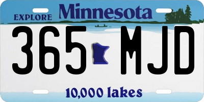 MN license plate 365MJD