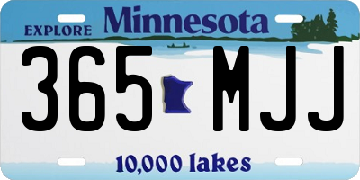 MN license plate 365MJJ