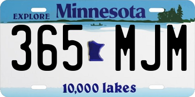 MN license plate 365MJM