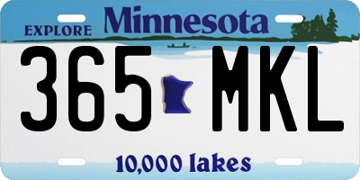MN license plate 365MKL