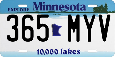 MN license plate 365MYV