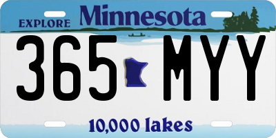MN license plate 365MYY