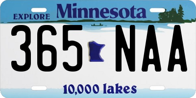 MN license plate 365NAA