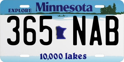 MN license plate 365NAB