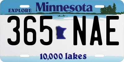 MN license plate 365NAE
