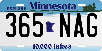MN license plate 365NAG