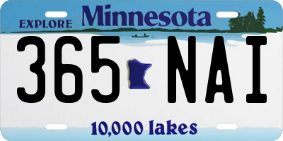MN license plate 365NAI