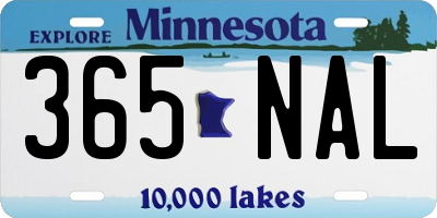 MN license plate 365NAL