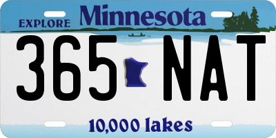 MN license plate 365NAT