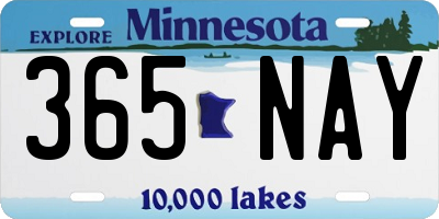 MN license plate 365NAY