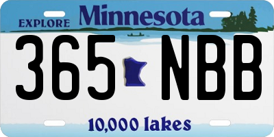 MN license plate 365NBB