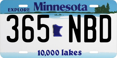 MN license plate 365NBD