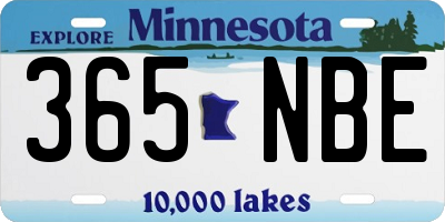 MN license plate 365NBE