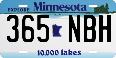 MN license plate 365NBH