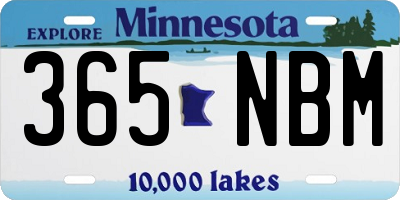 MN license plate 365NBM