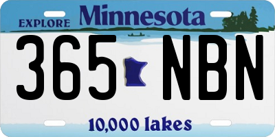 MN license plate 365NBN