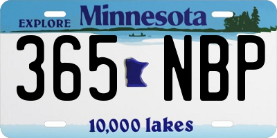 MN license plate 365NBP