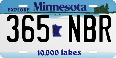 MN license plate 365NBR