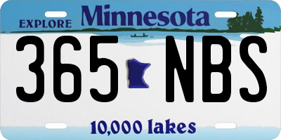MN license plate 365NBS