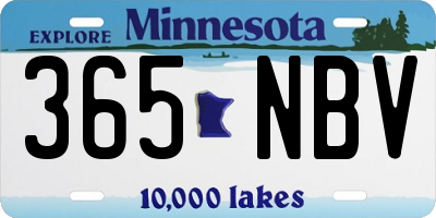 MN license plate 365NBV