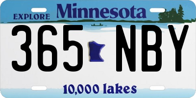MN license plate 365NBY