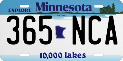 MN license plate 365NCA