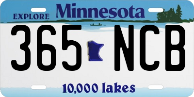 MN license plate 365NCB