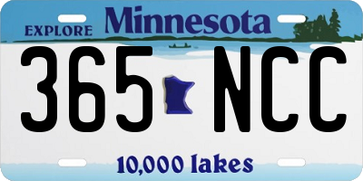 MN license plate 365NCC