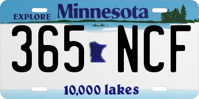 MN license plate 365NCF