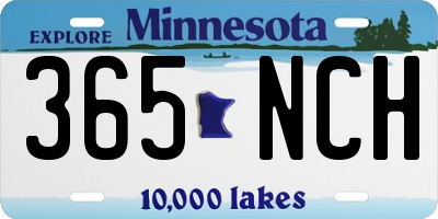 MN license plate 365NCH
