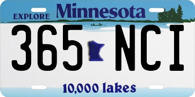 MN license plate 365NCI