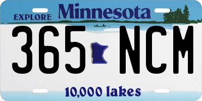 MN license plate 365NCM
